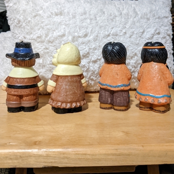Vintage Thanksgiving candle set Native people and PILLgrams. - Picture 4 of 8
